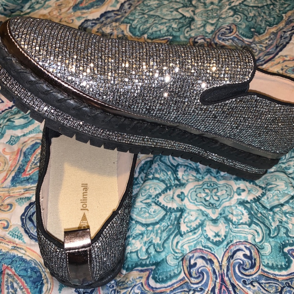 Jolimall Platform Slip-on Vegan Leather Sneakers